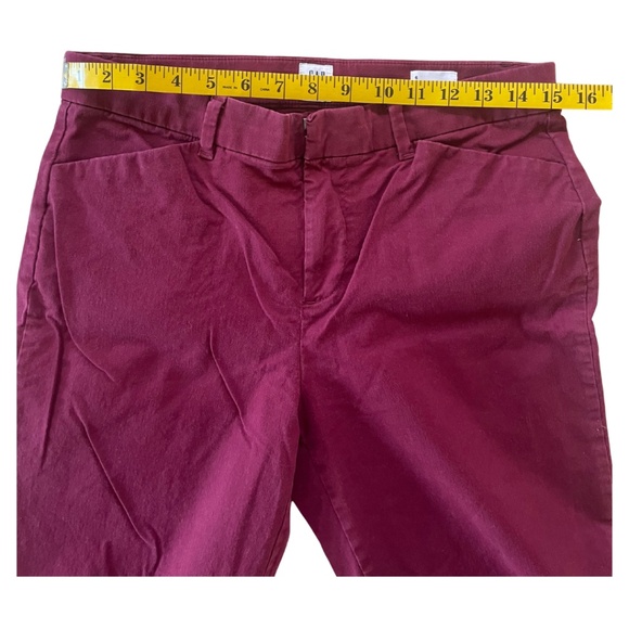 Gap Skinny Ankle Khaki in Burgundy Size 6 - Picture 4 of 7